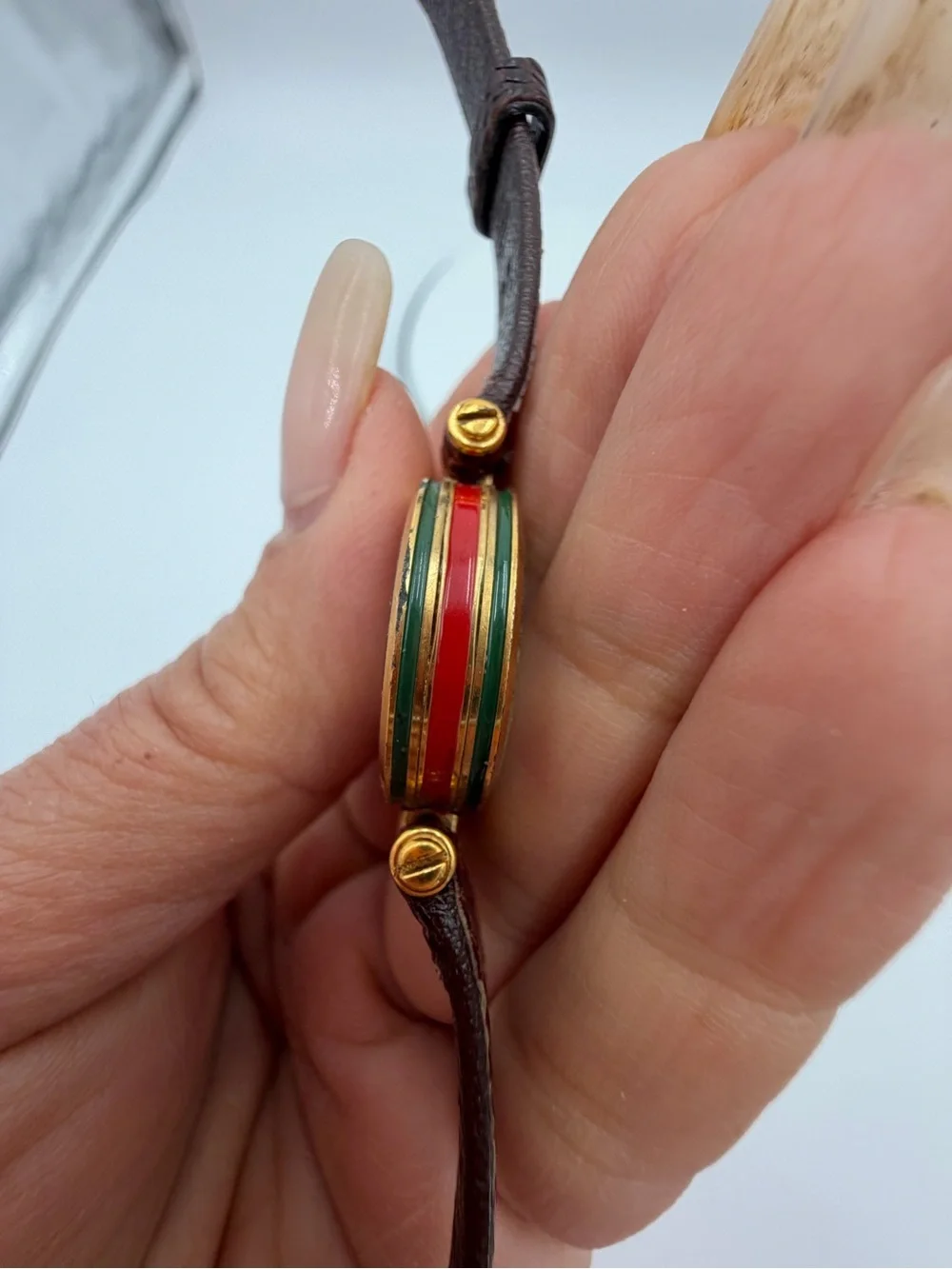 Vintage Gucci 2000L Sherry Web Stripe Watch